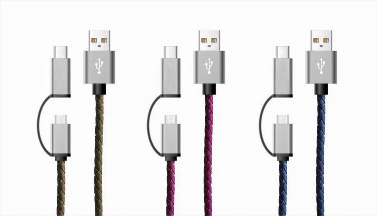 宏浩達二合一數(shù)據(jù)線，安卓micro USB/type-c兩用數(shù)據(jù)線