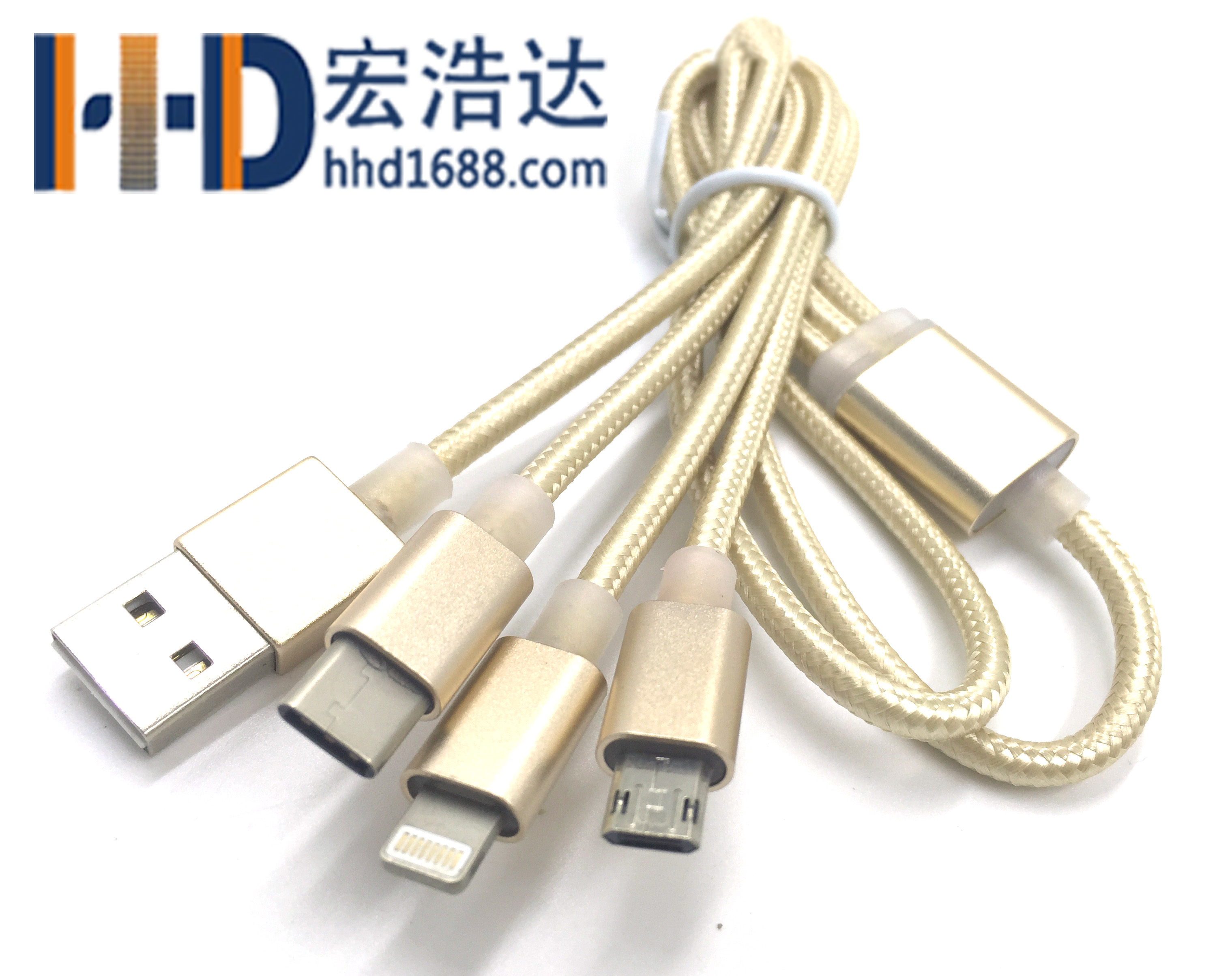 USB數(shù)據(jù)線(xiàn)工廠(chǎng)告訴你一拖三數(shù)據(jù)線(xiàn)怎樣同時(shí)給三種不同手機(jī)充電