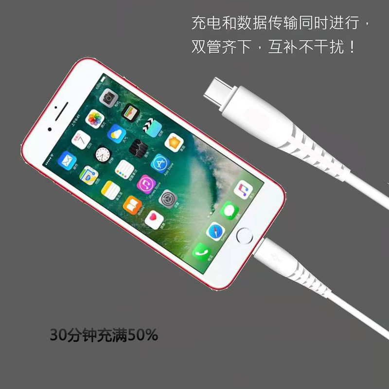 蘋(píng)果mfi數(shù)據(jù)線(xiàn)適用于iPhone13快充線(xiàn)TYPE-C轉(zhuǎn)lightning工廠(chǎng)定制