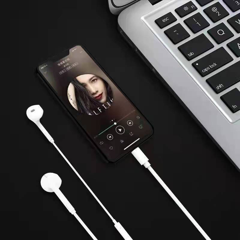 工廠定制適用于蘋(píng)果13有線耳機(jī)iPhone12/Xs通話游戲lightning耳機(jī)